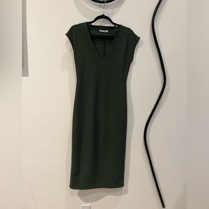 Zara green maxi cap sleeve dress womens size small